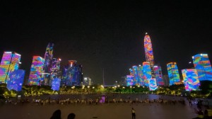 夜观深圳城市灯光秀